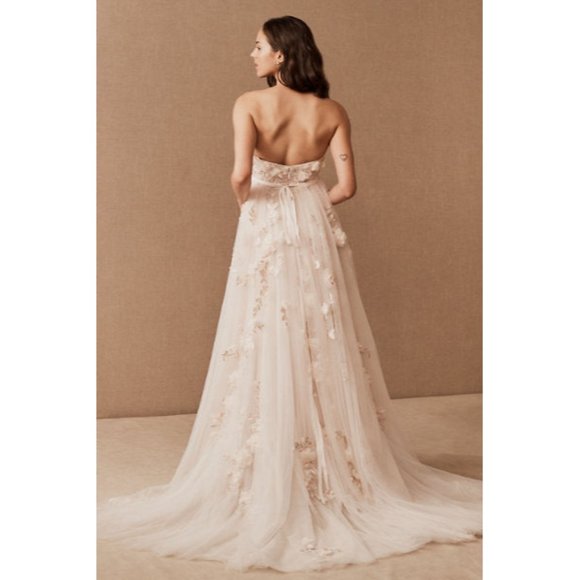 BHLDN Wtoo Tippi Wedding Gown Size 14 Blush - Picture 2 of 8